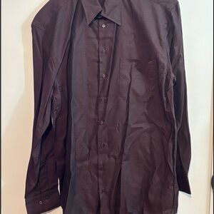 Elegant Dark Brown Men's Dress Shirt